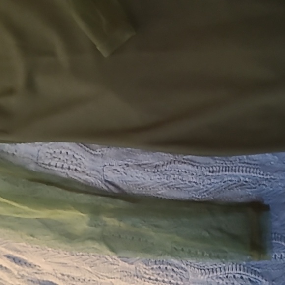 Shein green bodycon dress with ruffled tulle sheer sleeves size 12 - Picture 4 of 4